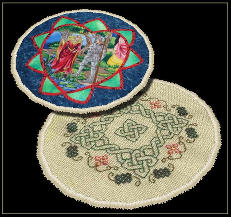 Round lin castle rugs