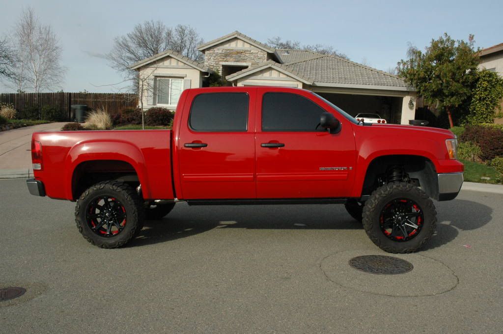 pic request red trucks with black wheels Chevy Truck Forum GMC Truck 