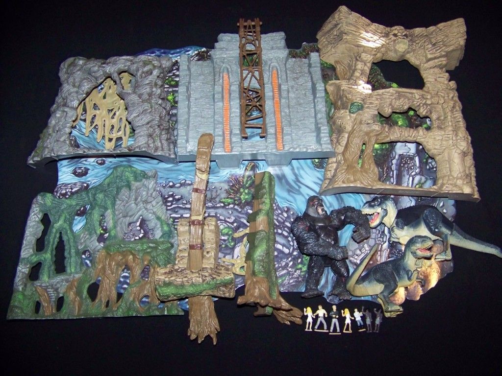 Details about Kong Skull Island Playset 2005 w King Kong V-Rex & other ...