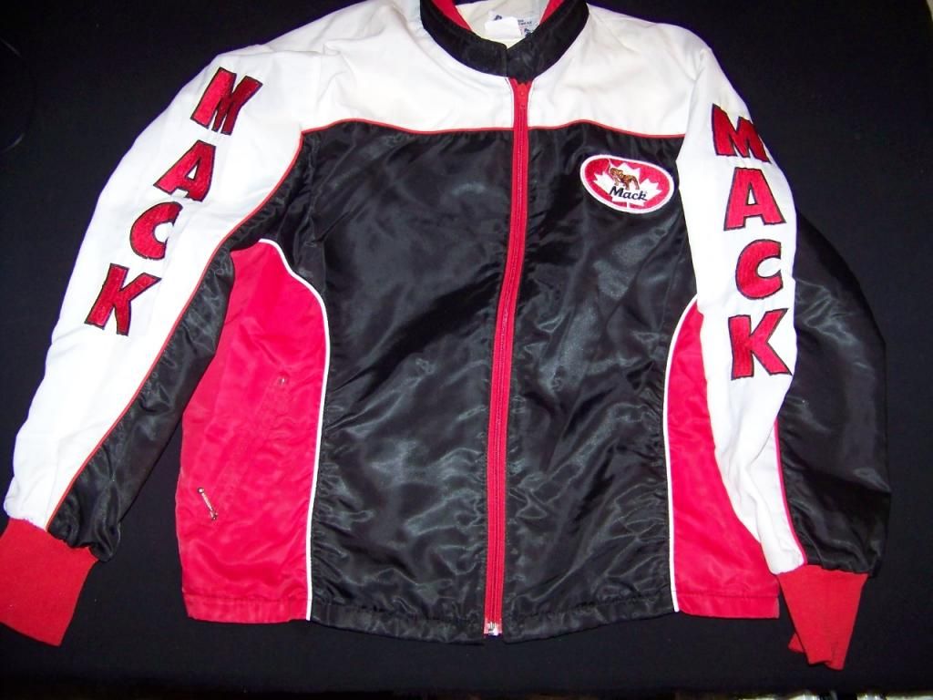 Mack Truck 1980s Jacket vintage Red Black & White nylon size XL | eBay