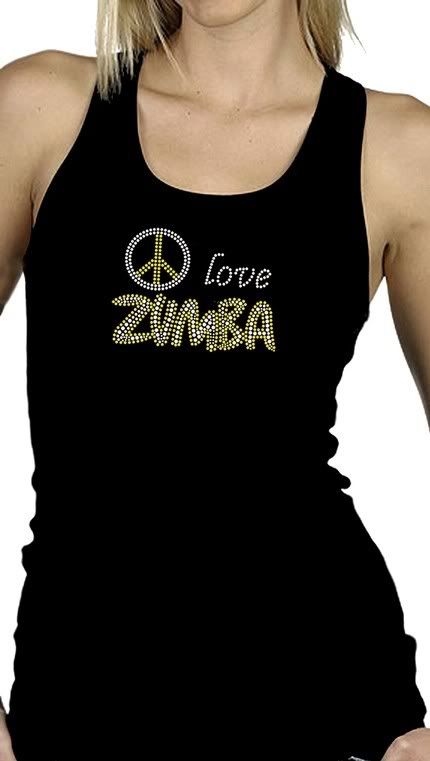 peacezumba.jpg Peace love Zumba crystal shirt