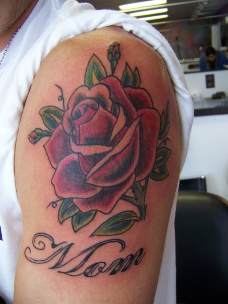 76 Classic Rose Tattoo