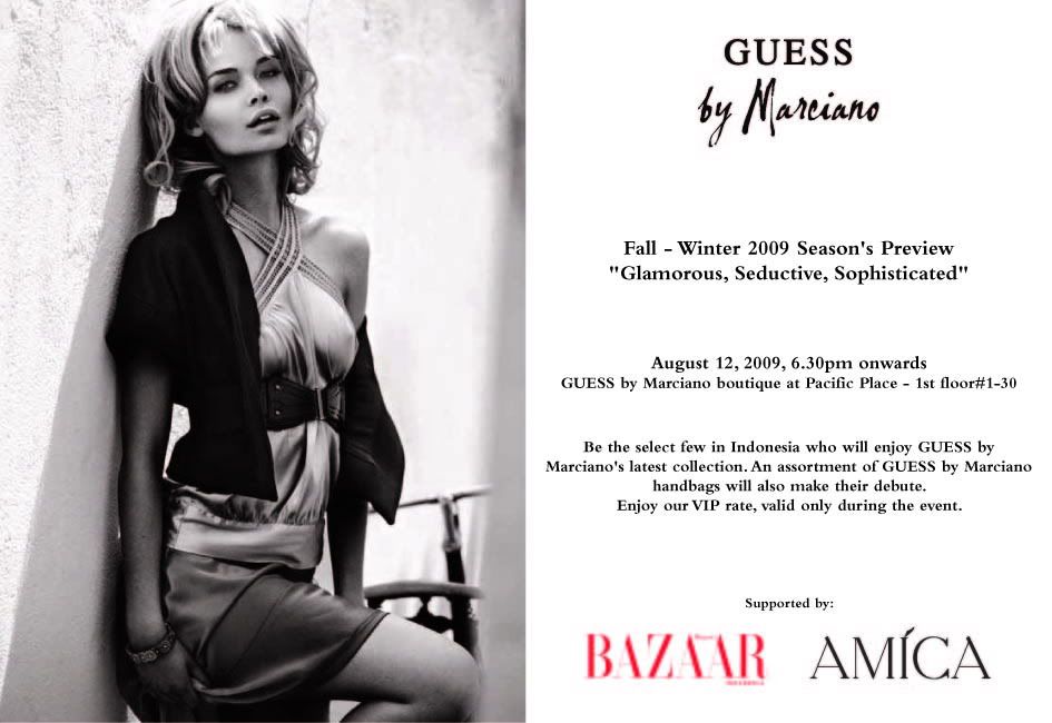 GUESS by Marciano Fall Winter 2009 Debute Launch at Pacific Place Jakarta