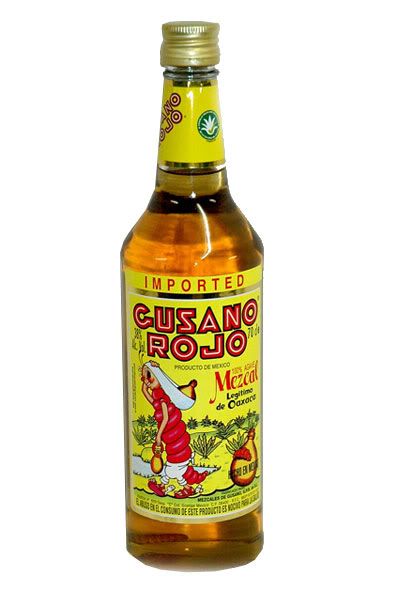 Mezcal Gusano Rojo with worm Pictures, Images and Photos
