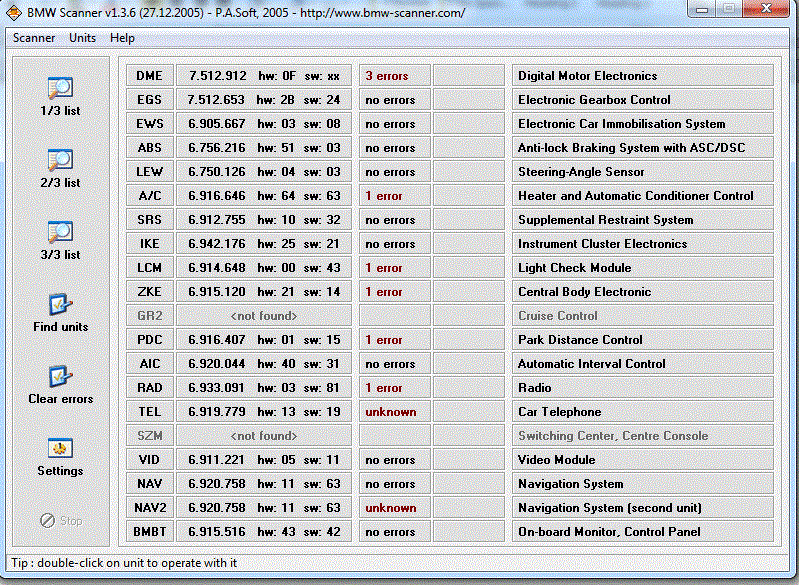 Bmw code fault code list #1