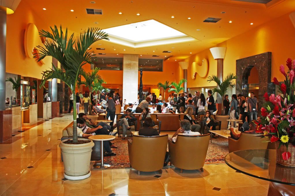 Busy Hotel Lobby