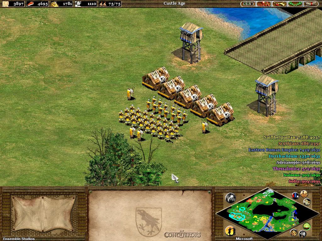 attila,rome,aoe2,conquerors expansion,the great tide,marching,army,units,fight