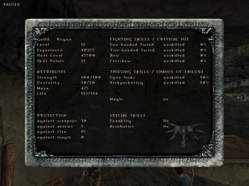 gothic, 1, game, stat, screen, screenshot