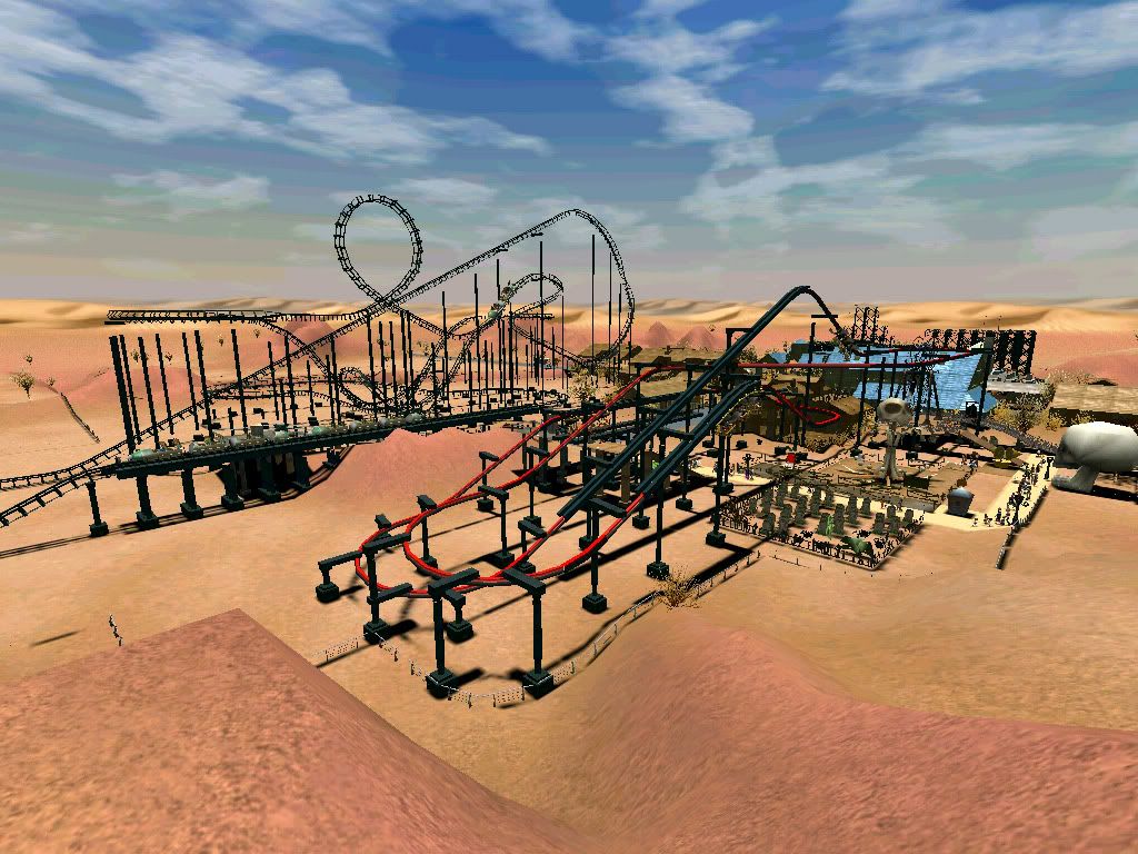 rct3,roller,coaster,tycoon,3,wide,view,theme,park,ghost,town