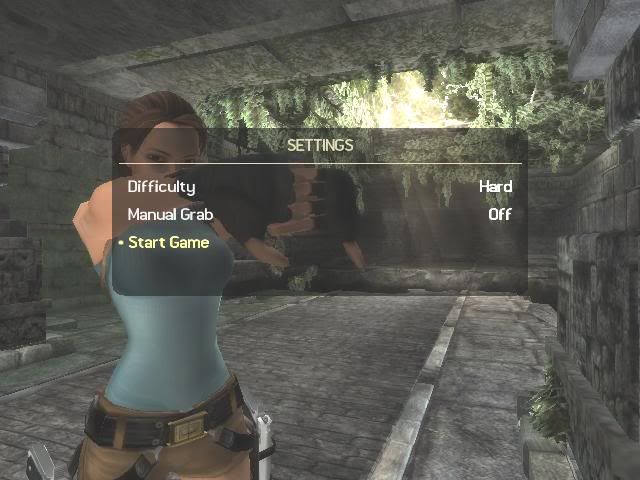 tomb raider, anniversary, game, lara, screenshot, start