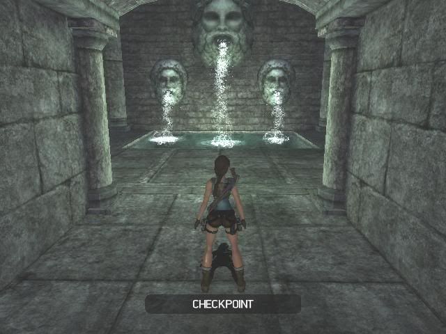 tomb raider, anniversary, game, lara, screenshot, greece, tomb, tihocan, exit, water, fountain