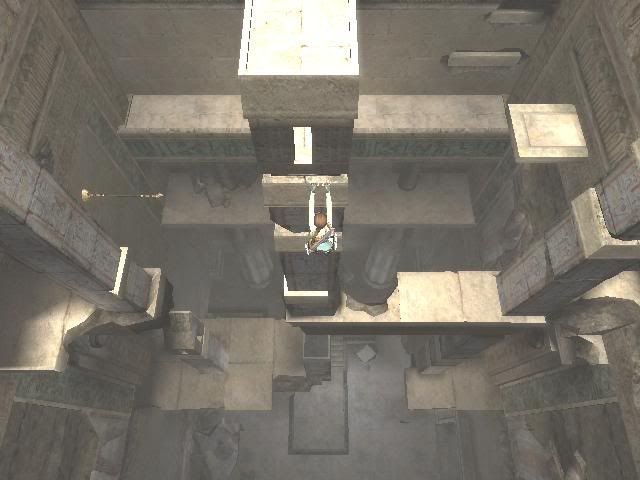 tomb raider, anniversary, game, lara, screenshot, egypt, obelisk, khamoon, top, down, view