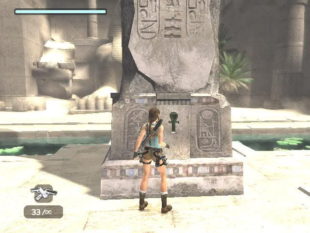 tomb raider, anniversary, game, lara, screenshot, egypt, obelisk, khamoon, seals, pillar,