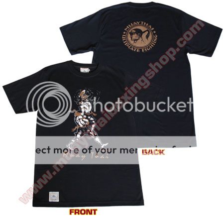 Human Fight Muay Thai Boxing T Shirt HFTS 05 Black  