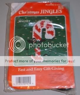   Christmas Jingles Candy Cane Magnet Needlepoint Plastic Canvas Kit